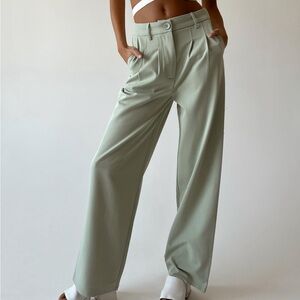 Princess Polly Archer Pants Green